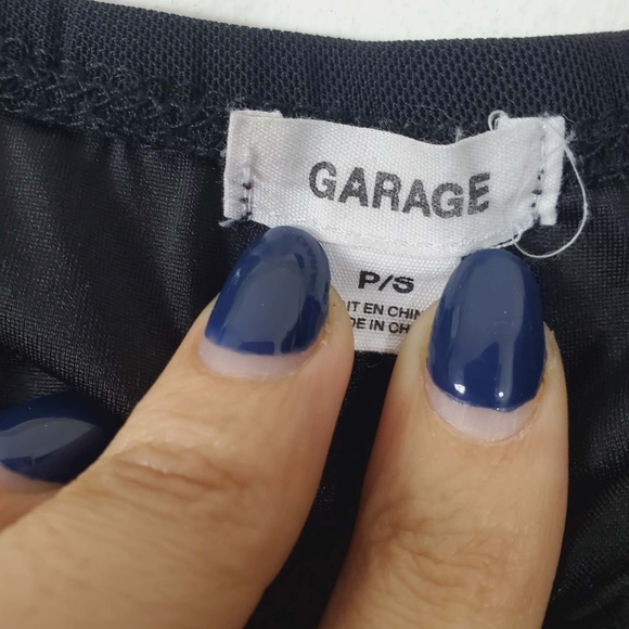 Garage Black Mesh Crop Corset Y2K Top Size S - Picture 3 of 10